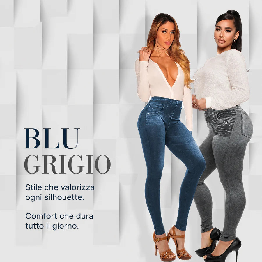 Jeggings Vita Alta Effetto Slim